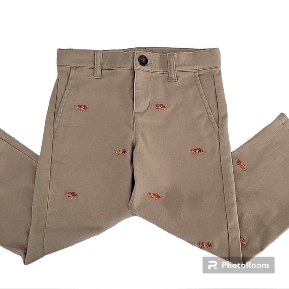 Janie and Jack Toddler Boys 3T Tan Tiger Chinos